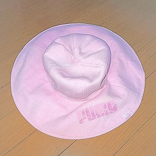 プーマ(PUMA)のPUMA ピンクのつば広帽子(ハット)