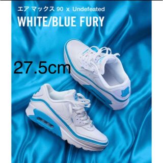 ナイキ(NIKE)のAIR MAX 90 × undefeated white blue fury(スニーカー)