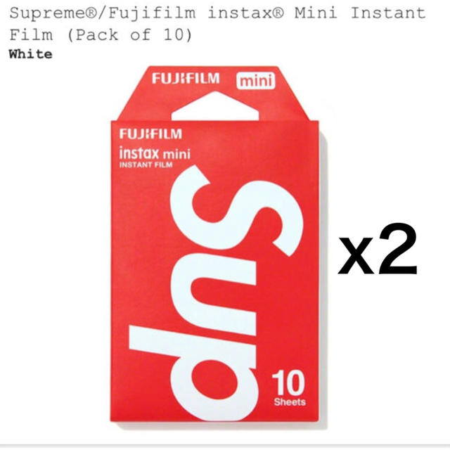 Supreme(シュプリーム)のSupreme fujifilm instant mini film 2セット スマホ/家電/カメラのカメラ(フィルムカメラ)の商品写真