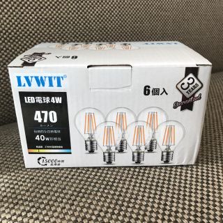 【6個セット】LED電球 クリア E17口金 40W 電球色(蛍光灯/電球)