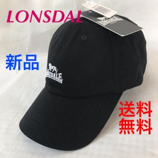 ロンズデール(LONSDALE)の❣️LONSDALツイルキャップ‼️ロゴ刺繍、BLACK(キャップ)