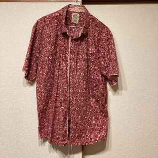 ワインレッドの花柄シャツ(シャツ)