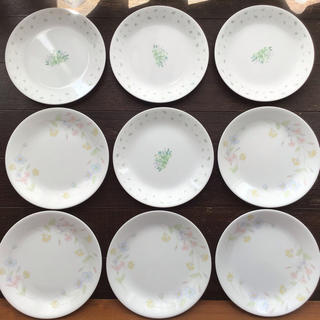 コレール(CORELLE)のコレール皿　プレート　花柄皿　2種類　9枚(食器)