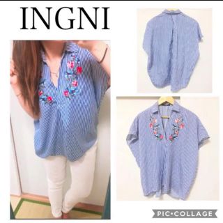 イング(INGNI)のINGNIストライプシャツ(シャツ/ブラウス(半袖/袖なし))