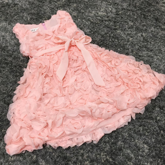 再入荷♡ピンク12-18M♡キッズドレス キッズ/ベビー/マタニティのベビー服(~85cm)(セレモニードレス/スーツ)の商品写真