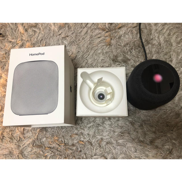 Apple アップル HomePod ホームポッド スペースグレイ 箱有 Apple アップル HomePod ホームポッド スペースグレイ 箱有