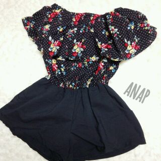 アナップ(ANAP)のANAP♡切り替えロンパース(オールインワン)