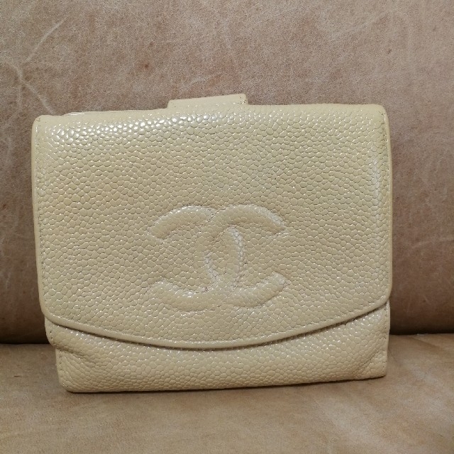 CHANEL(シャネル)のブブママ様ご専用、CHANELキャビアスキン財布キャメル、リペア品、正規品🍀 レディースのファッション小物(財布)の商品写真