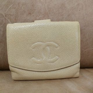 シャネル(CHANEL)のブブママ様ご専用、CHANELキャビアスキン財布キャメル、リペア品、正規品🍀(財布)