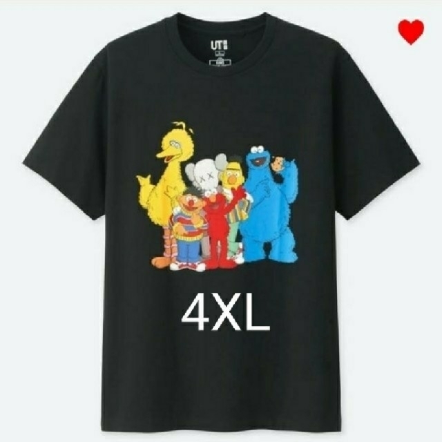 即完売品☆4XL UNIQLO×KAWS×SESAME STREET