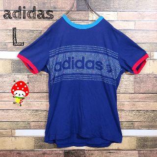 アディダス(adidas)の【激レア】adidas アディダス ドットロゴ Tシャツ L 紫(Tシャツ/カットソー(半袖/袖なし))