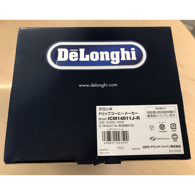 DeLonghi(デロンギ)のデロンギ　ドリップコーヒーメーカー　ICM14011J-R レッド　新品未使用 スマホ/家電/カメラの調理家電(コーヒーメーカー)の商品写真