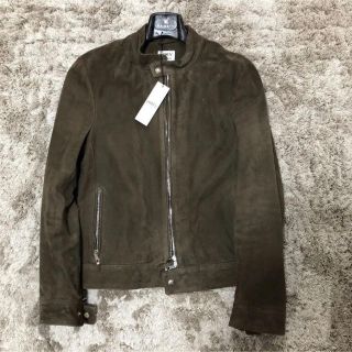 サンローラン(Saint Laurent)のEMMETI ANDREA ゴートスキン スエード ブラウン ライダース(ライダースジャケット)