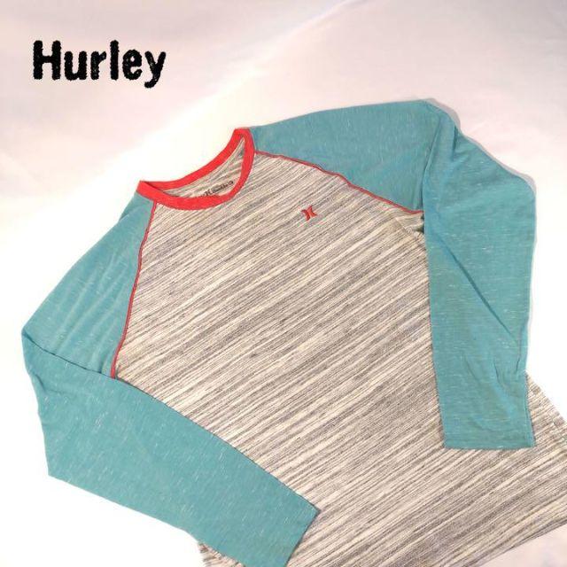 Hurley(ハーレー)のハーレー Hurley 刺繍 ロンT ライトグレー ライトグリーン メンズのトップス(Tシャツ/カットソー(七分/長袖))の商品写真