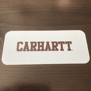 カーハート(carhartt)の(縦4.2cm横10cm)carharttステッカー グレー✖ブラウン(その他)