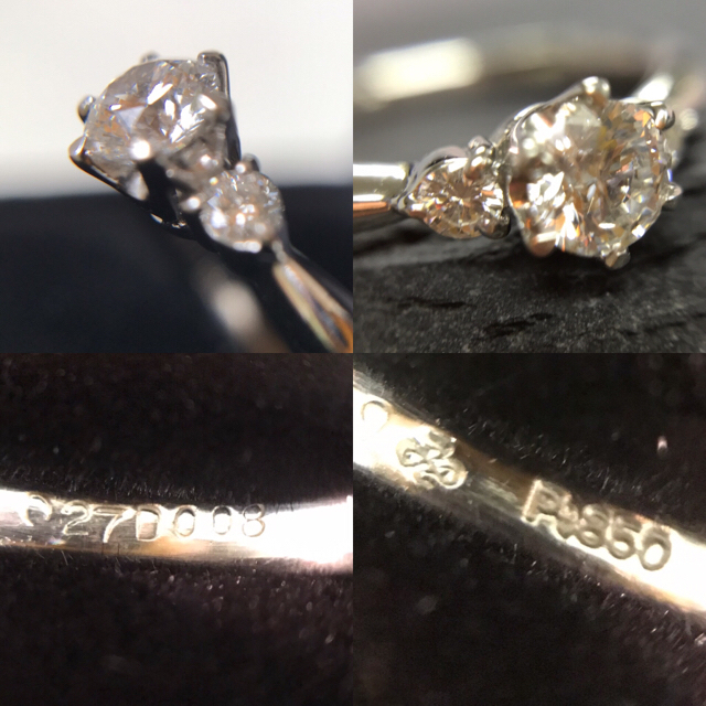 プラチナ ダイヤ 計 1.48ct メンズリング 17号 指輪・リング