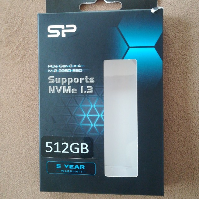 シリコンパワー SSD 512GB 3D M.2　ジャンク スマホ/家電/カメラのPC/タブレット(PCパーツ)の商品写真