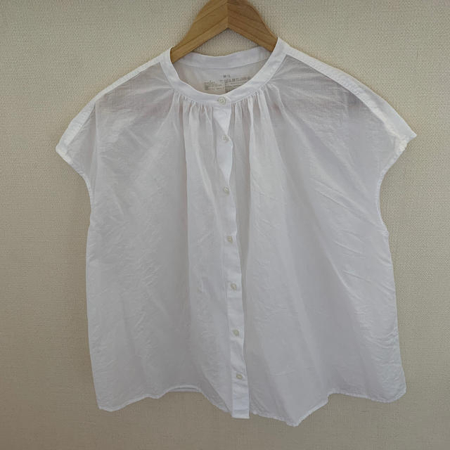 MUJI (無印良品)(ムジルシリョウヒン)の無印良品　コットンシャツ レディースのトップス(シャツ/ブラウス(半袖/袖なし))の商品写真