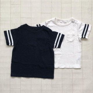 ユニクロ(UNIQLO)の美品★ ユニクロ 袖ラインTシャツ 2枚セット(Tシャツ/カットソー)