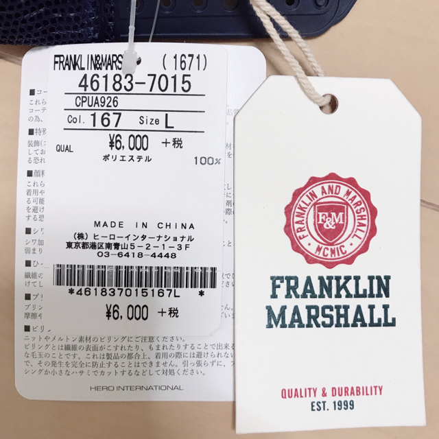 FRANKLIN&MARSHALL(フランクリンアンドマーシャル)の送料無料•新品未使用　FRANKLIN ＆ MARSHALL キャップ メンズの帽子(キャップ)の商品写真