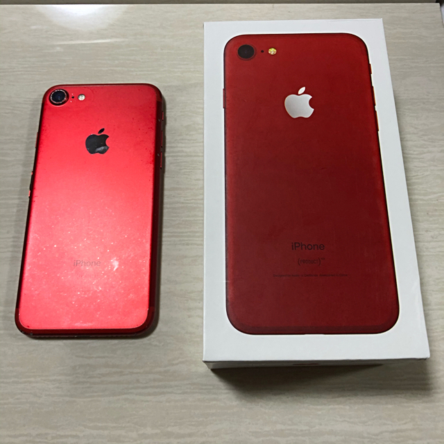 iPhone7 RED 128GB simフリー ジャンク