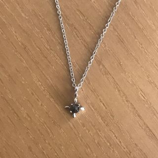 ジュエリーツツミ(JEWELRY TSUTSUMI)の【ぶーちゃん様専用】ブラックダイヤネックレス　シルバー　ロジウムコーティング(ネックレス)