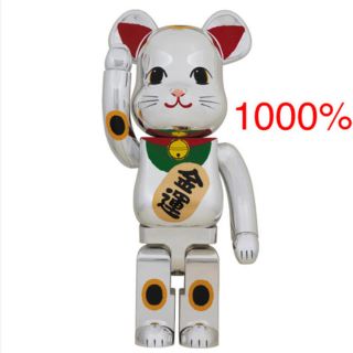 BE@RBRICK 招き猫　銀メッキ 弐 1000％(その他)