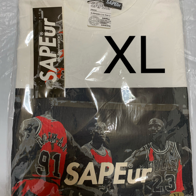 【最終値下げ】SAPEur white BIG3 tee XL メンズのトップス(Tシャツ/カットソー(半袖/袖なし))の商品写真