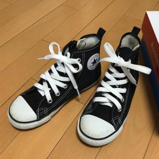 コンバース(CONVERSE)のコンバース スニーカー オールスター　19 ブラック　黒　ハイカット　キッズ(スニーカー)