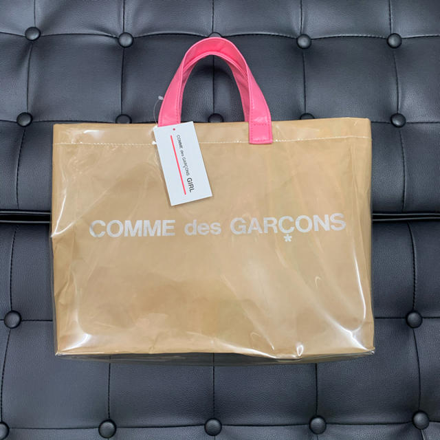 COMME des GARCONS(コムデギャルソン)のCDG GIRL PVC トートバッグ 渋谷パルコ限定 ギャルソン ピンク レディースのバッグ(トートバッグ)の商品写真