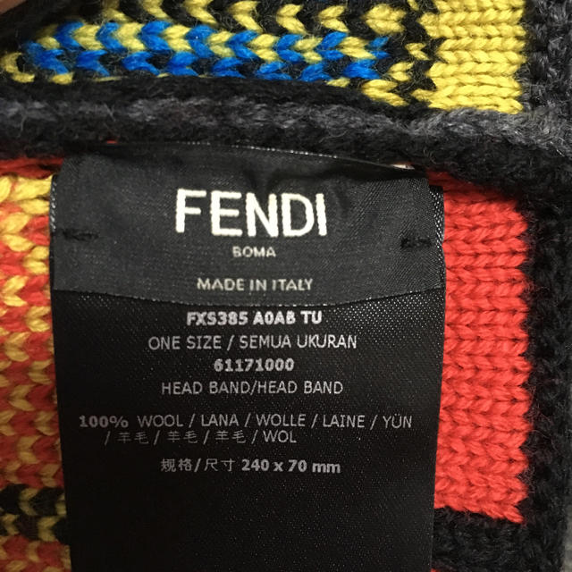 FENDI(フェンディ)の最終価格　FENDIヘアバンド  白濱亜嵐他有名人着用 メンズの帽子(キャップ)の商品写真