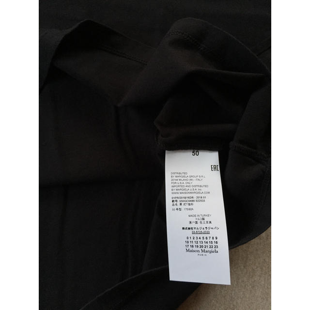 黒50新品 メゾン マルジェラ ステレオタイプ Tシャツ ブラック カットソー