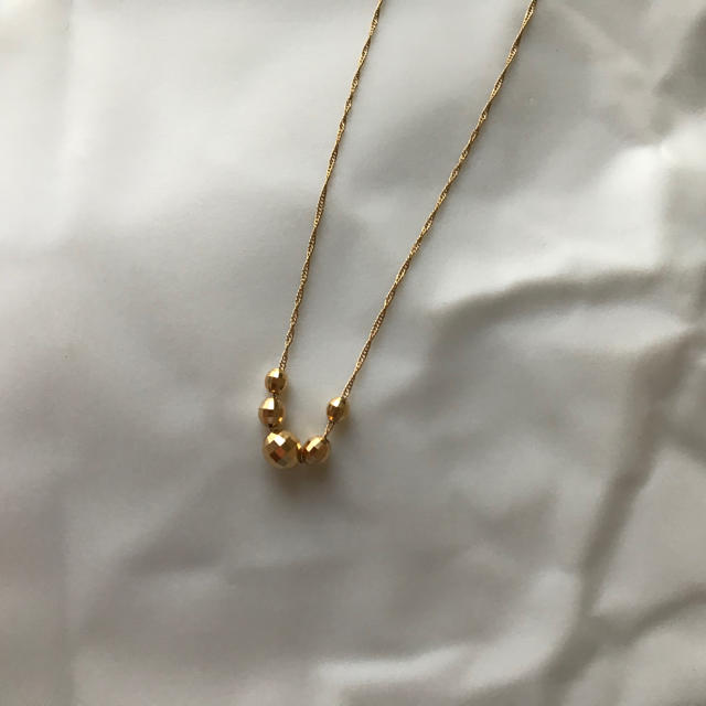 ミラーボール　ネックレス　18k