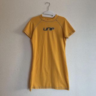 ユニフ(UNIF)のユニフ イエローワンピース unif(ミニワンピース)