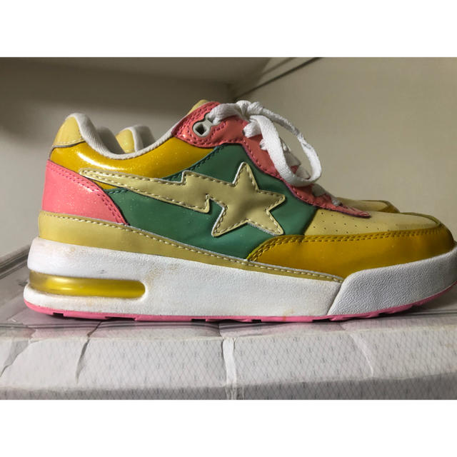 A BATHING APE(アベイシングエイプ)のAPE ROADSTA ラメ US5.5 美品 BAPESTA メンズの靴/シューズ(スニーカー)の商品写真