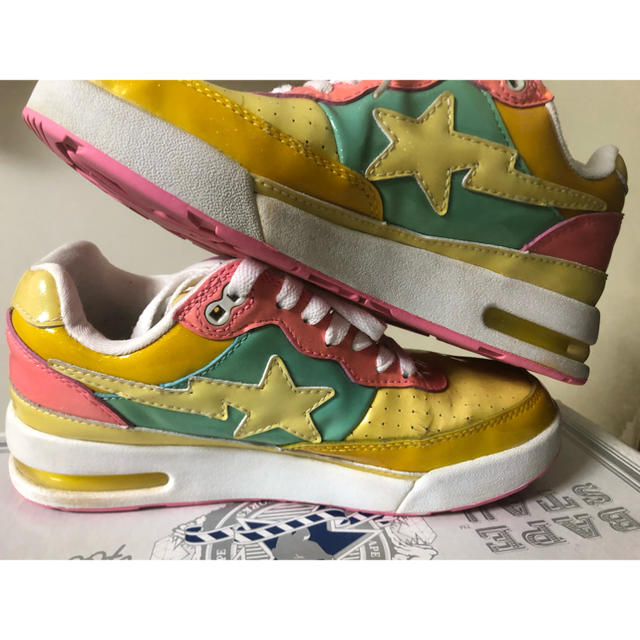 A BATHING APE(アベイシングエイプ)のAPE ROADSTA ラメ US5.5 美品 BAPESTA メンズの靴/シューズ(スニーカー)の商品写真