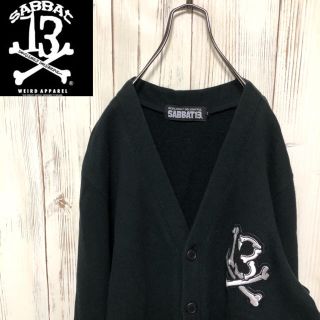 サバトサーティーン(SABBAT13)の【希少】SABBAT13 ドデカロゴ刺繍入り スウェットカーディガン (カーディガン)