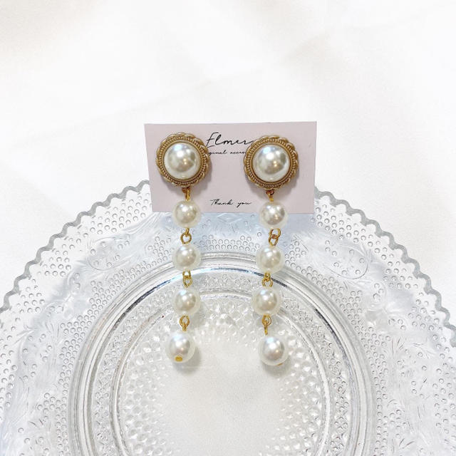 pearl pierce / earring ♡ ハンドメイドのアクセサリー(ピアス)の商品写真