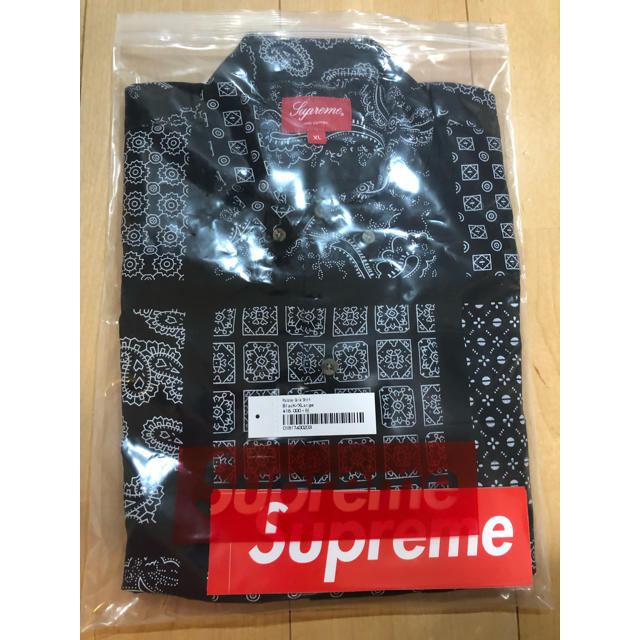 supreme paisley grid shirt ペイズリー バンダナ XL