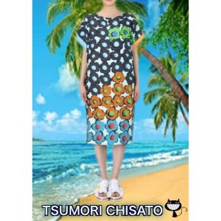 ツモリチサト(TSUMORI CHISATO)のTSUMORI CHISATO♡ SフラワーピラミッドオパールTワンピース◆(ひざ丈ワンピース)