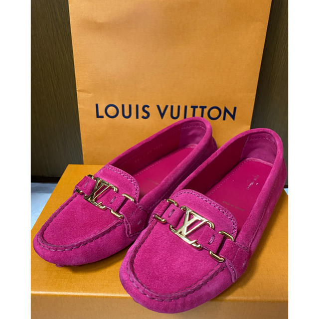 ????LOUISVUITTONルイヴィトン????美品ドライビングシューズピンクエイミーストワール