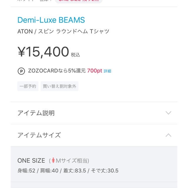 BEAMS(ビームス)の新品未使用　ATON スビン ラウンドヘム Tシャツ レディースのトップス(Tシャツ(半袖/袖なし))の商品写真