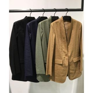 セオリー(theory)のbe's様専用 Theory 18SS リネンロングジャケット(ノーカラージャケット)