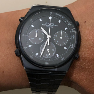 セイコー(SEIKO)のSEIKO スピードマスター　ブラック(腕時計(アナログ))