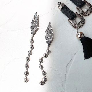 ハイク(HYKE)のvintage longピアス イヤリング シルバー ロング ハンドメイド(ピアス)