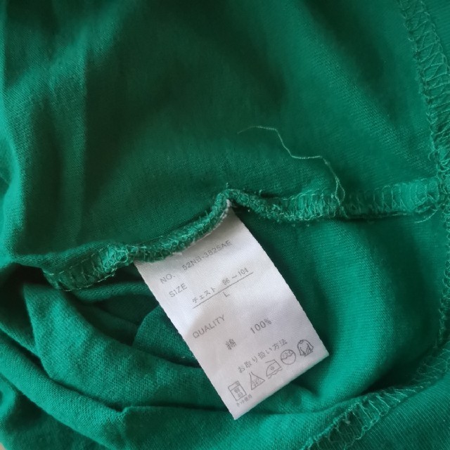 メンズ　Tシャツ　L　綿100　緑　トップス　半袖　部屋着 メンズのトップス(Tシャツ/カットソー(半袖/袖なし))の商品写真