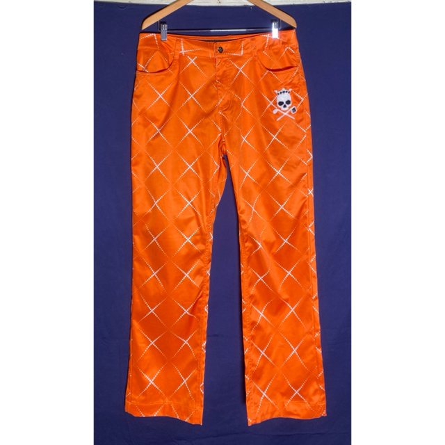 ☠️Birdiehunt バーディーハント パンツ オレンジ 36インチ☠️ スポーツ/アウトドアのゴルフ(ウエア)の商品写真
