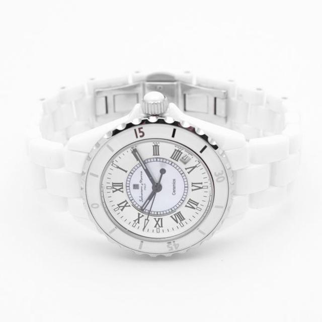Salvatore Marra(サルバトーレマーラ)のサルバトーレマーラ 腕時計 メンズ ホワイト セラミック ブランド メンズの時計(腕時計(アナログ))の商品写真