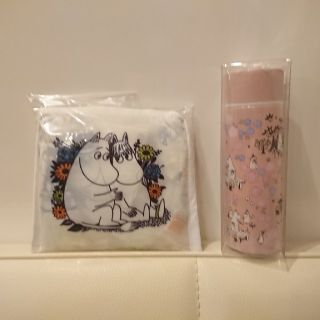 タカラジマシャ(宝島社)の〈１日限定値下げ〉リンネル インレッド 付録 ムーミン ボトル & エコバッグ(キャラクターグッズ)