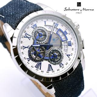 サルバトーレマーラ(Salvatore Marra)のサルバトーレマーラ 腕時計 メンズ デニム×レザー ベルト ブランド(腕時計(アナログ))